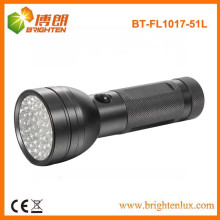 Alimentation en usine 3 * AA Utilisation d'urgence brillante Chinoise 51 led Torche à lampe torche en aluminium